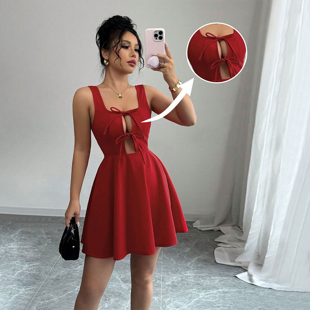 Women's Chic Square Neck Cami Dresses