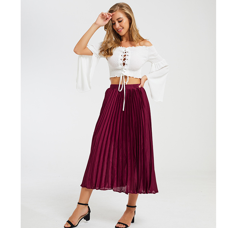 Pleated Skirt High End Fresh Sweet Style Womens Spring Fashion Wholesale Available low MOQ