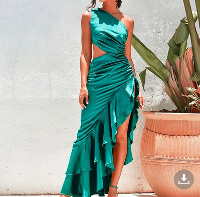 Summer Sleeveless Asymmetrical Cutout Maxi Dress for Women Sexy Airy Fabric High Slit Perfect for Parties or Beach