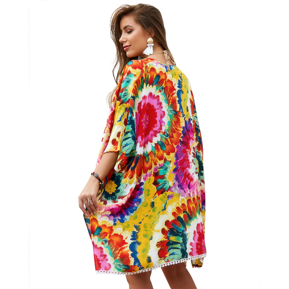 Bohemian Style Kimono Cardigan Original Design Lightweight Summer Beach Cover Up Perfect for Casual Wear Wholesale