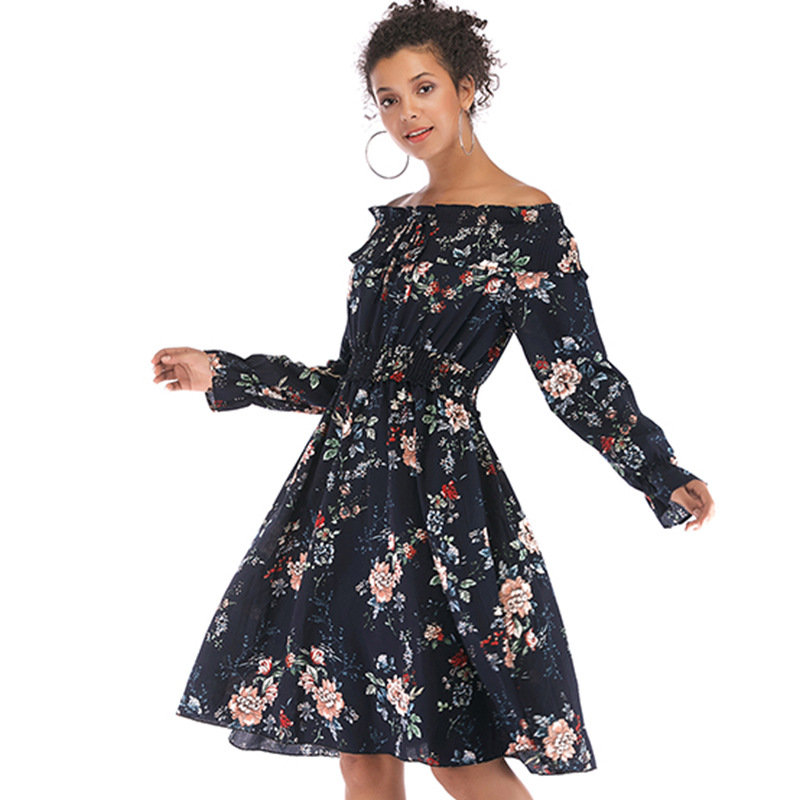 Floral Print Wrap Dress Elegant Design Comfortable Fit Spring Fashion Wholesale Womens Apparel Ready to Ship