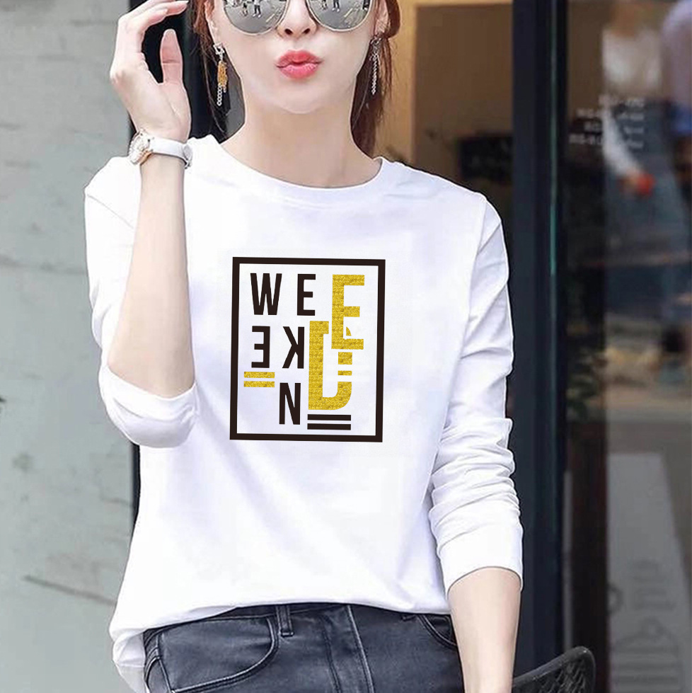 Womens Loose Fit Round Neck Long Sleeve T Shirt 95 Cotton Floral Print Plus Size Casual Spring Wear Wholesale