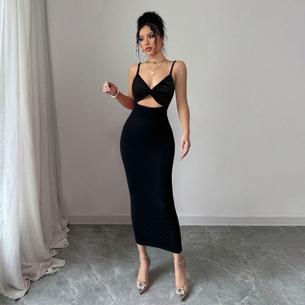 Elegant Sleeveless Slim Fit Long Dress for Women Summer