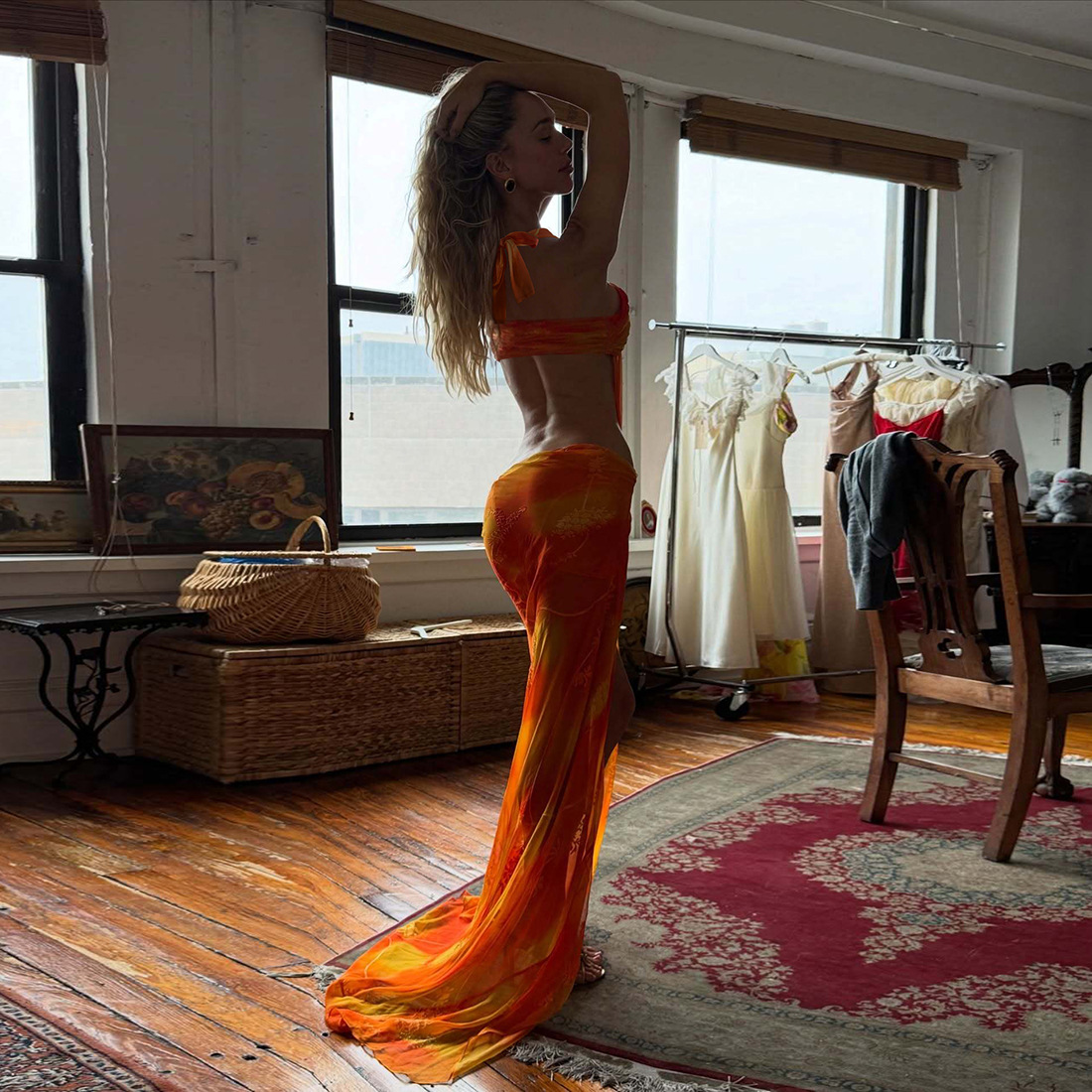 European and American Cross border Spring New Women's Fashion Sling Personality Splicing Mesh Sheer Sexy Split Dress