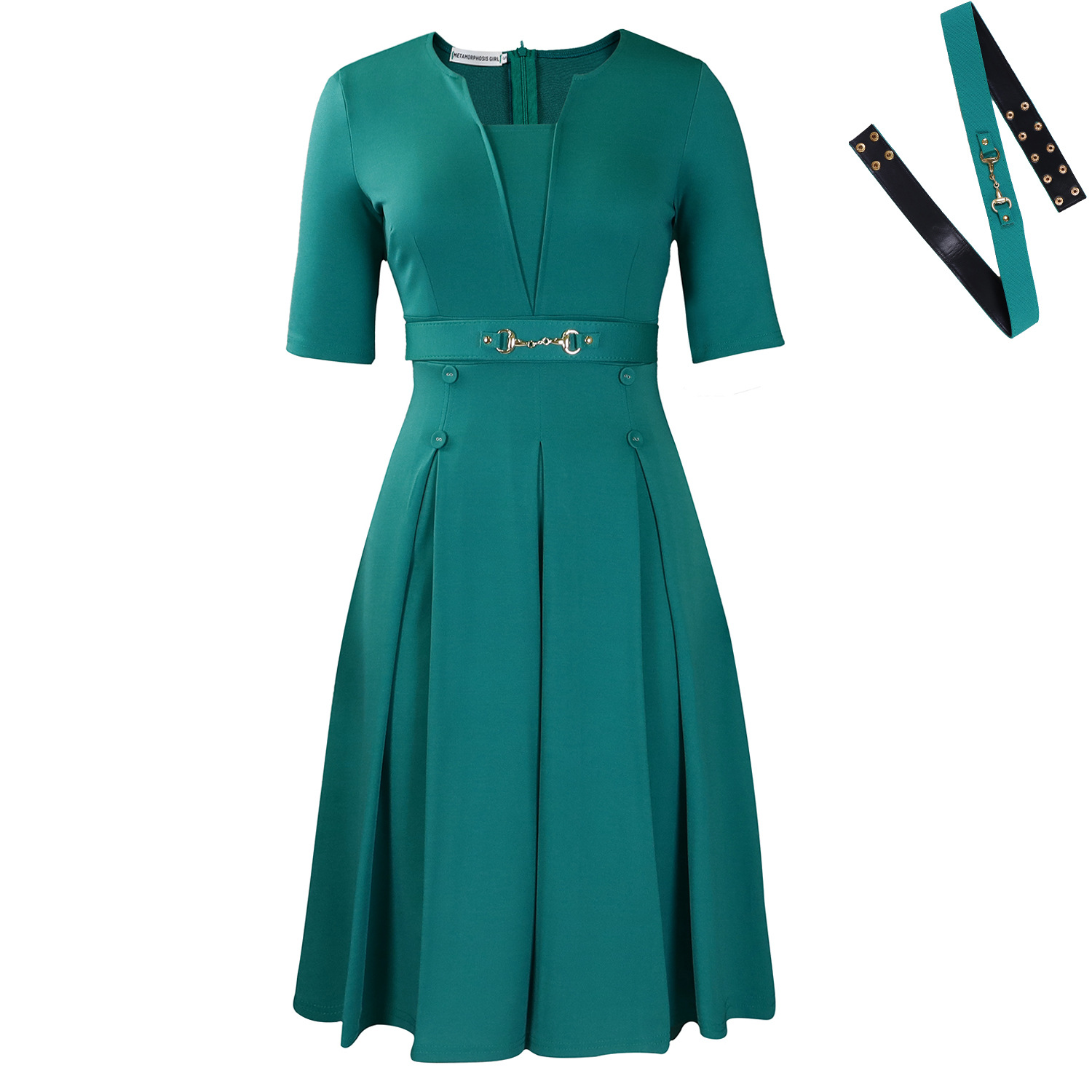 Fashionable Women's Summer Short Sleeve Dress, Elegant Plus Size Solid Color Casual Dress for African Style, New Arrival