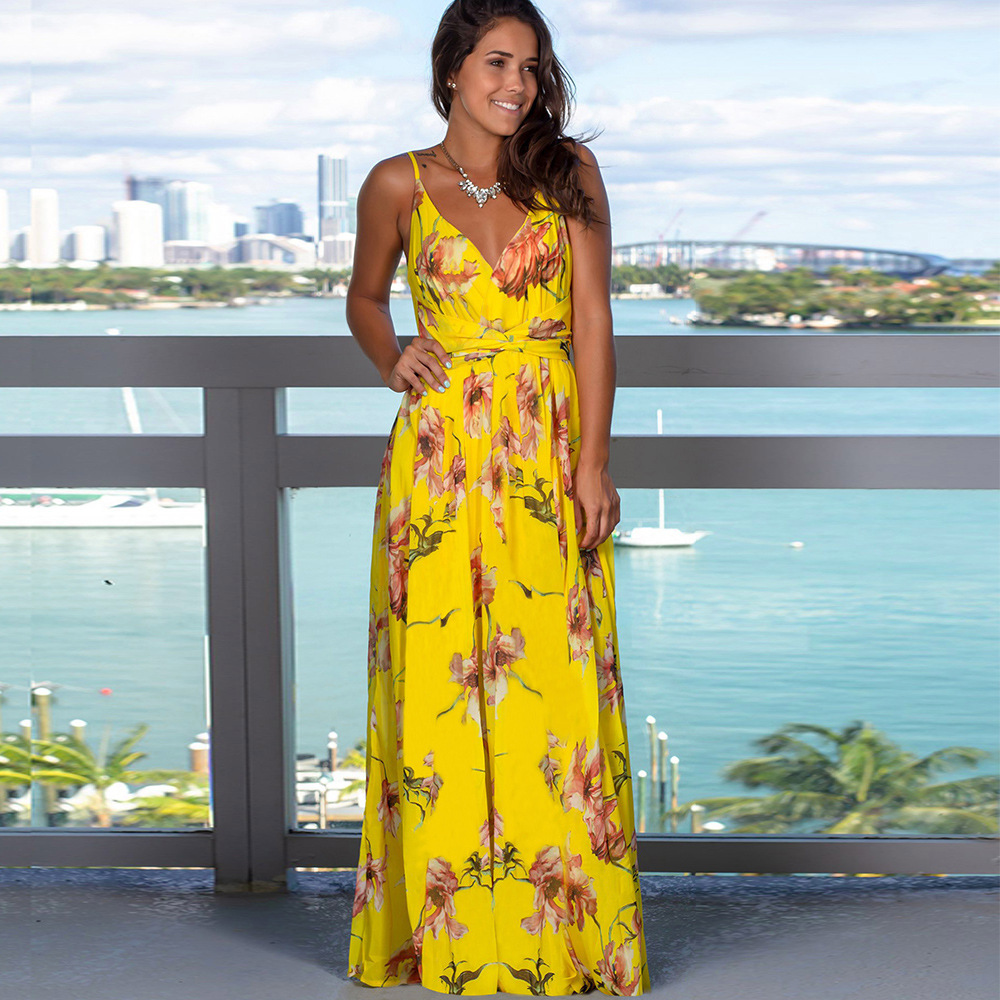 Summer Womens Beach Dress Sleeveless Backless Casual Style Lightweight Fabric Perfect for Vacation Wholesale