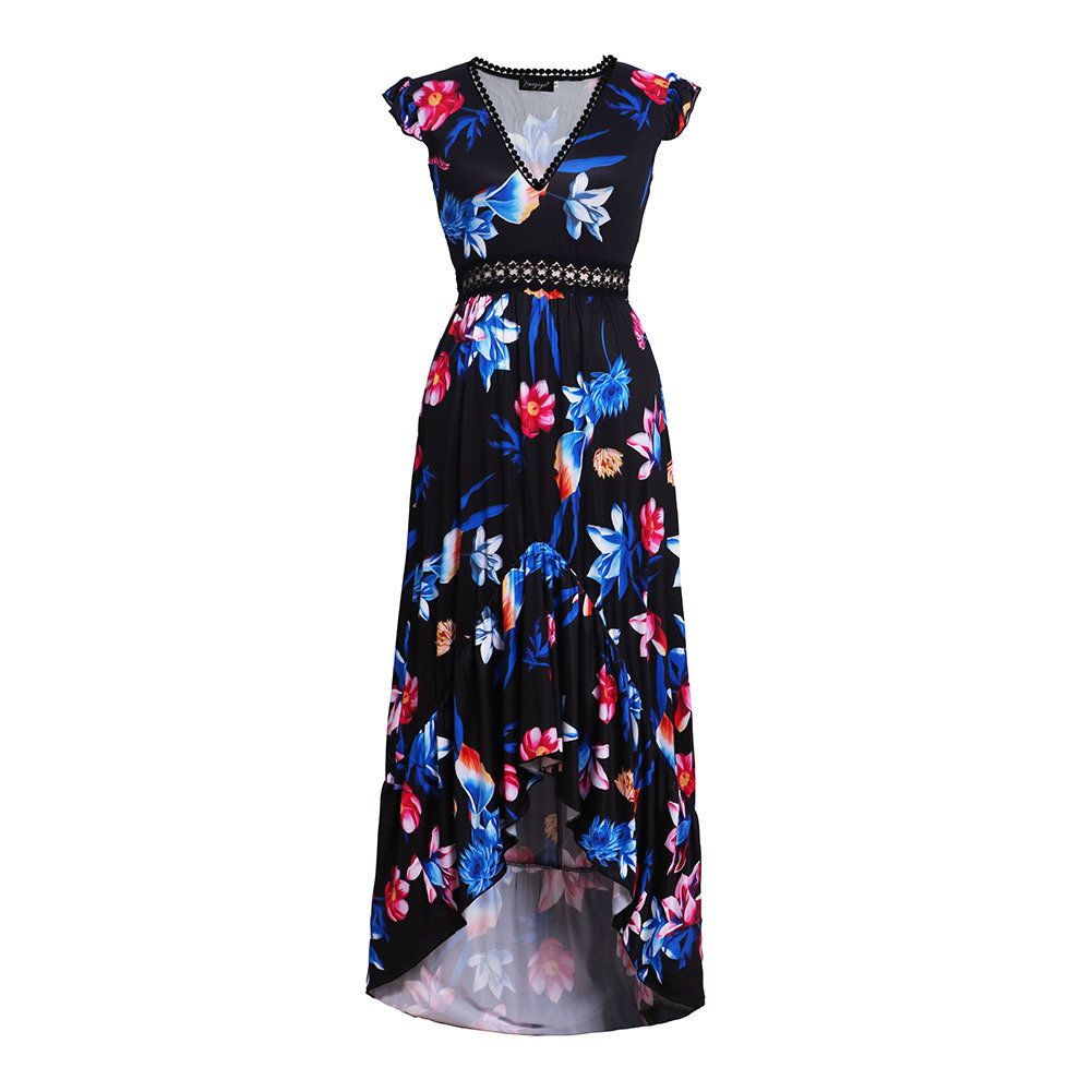 Sleeveless Floral Dress Milk Silk Fabric Fashionable Design Spring Summer Style Wholesale Available