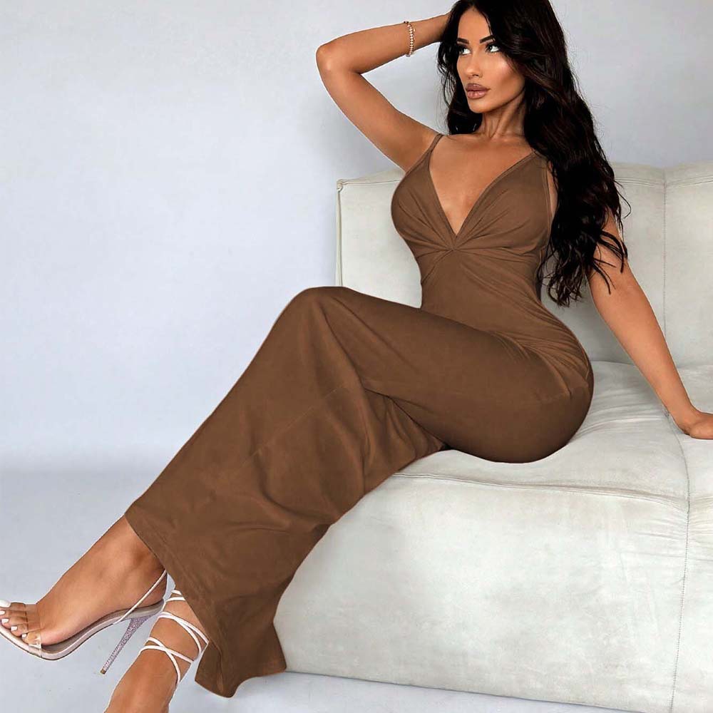 V Neck Sleeveless Maxi Dress High Waist Bodycon Fit Summer Style Perfect for Parties and Casual Outings Wholesale