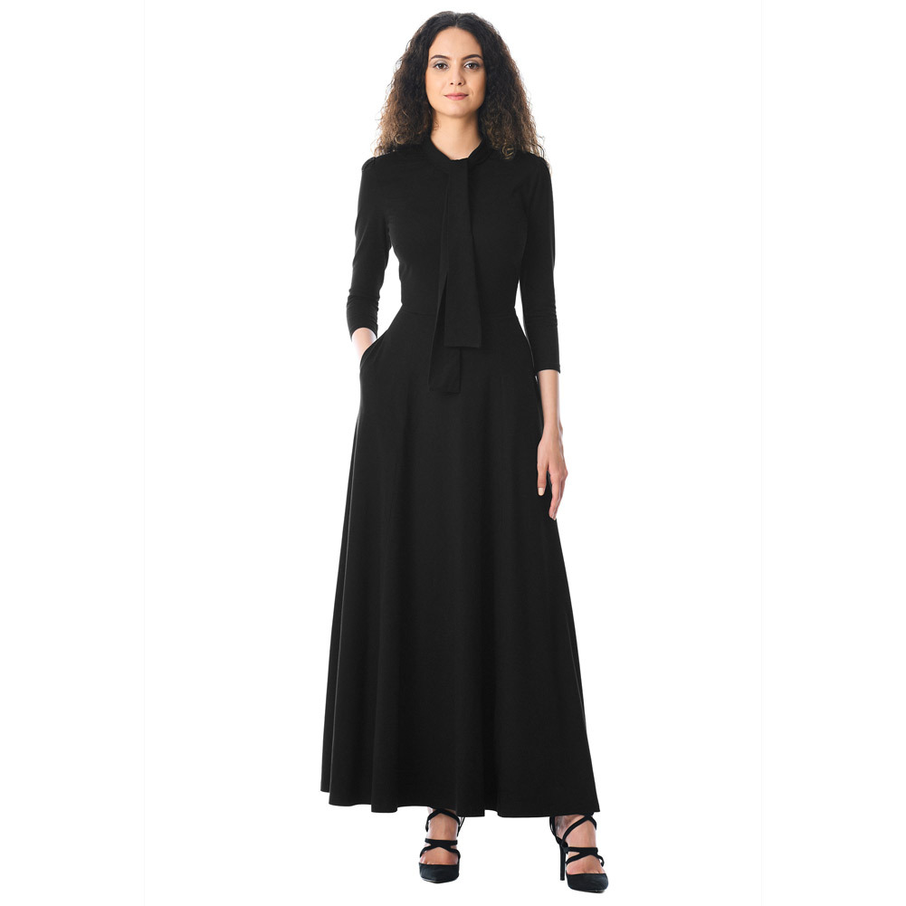 Womens Long Sleeve Dress Loose Fit Solid Color Pocket Design Autumn Fashion for Casual Wear Wholesale Available