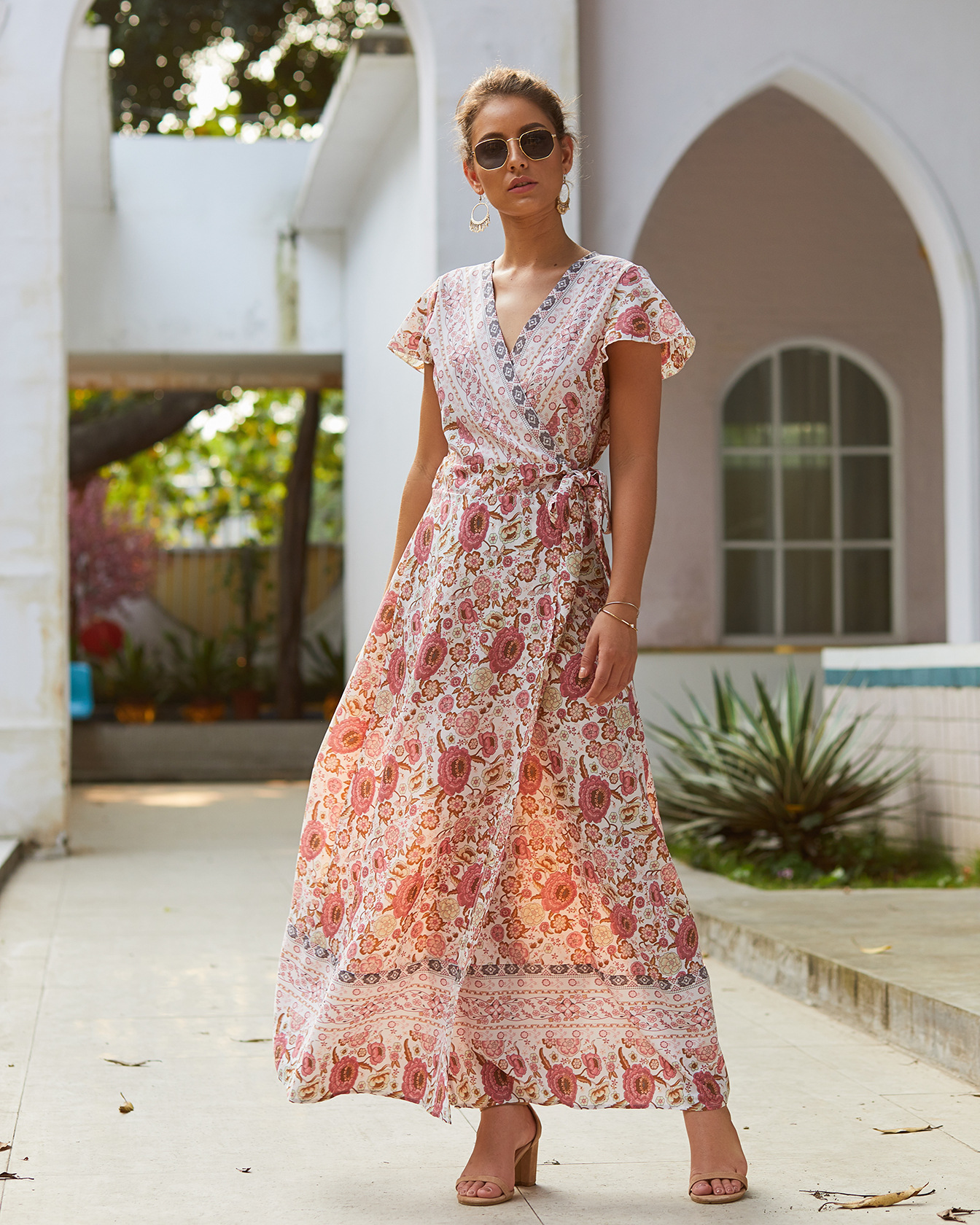Summer Floral Maxi Dress for Women Casual Sexy Comfortable Perfect for Vacation Ready to Ship