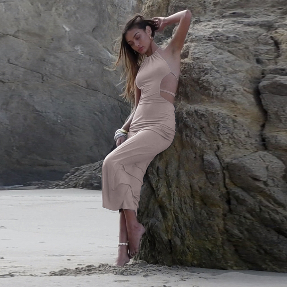 French Style Womens Maxi Dress Elegant Soft Fabric Spring Summer Collection Perfect for Vacations Wholesale