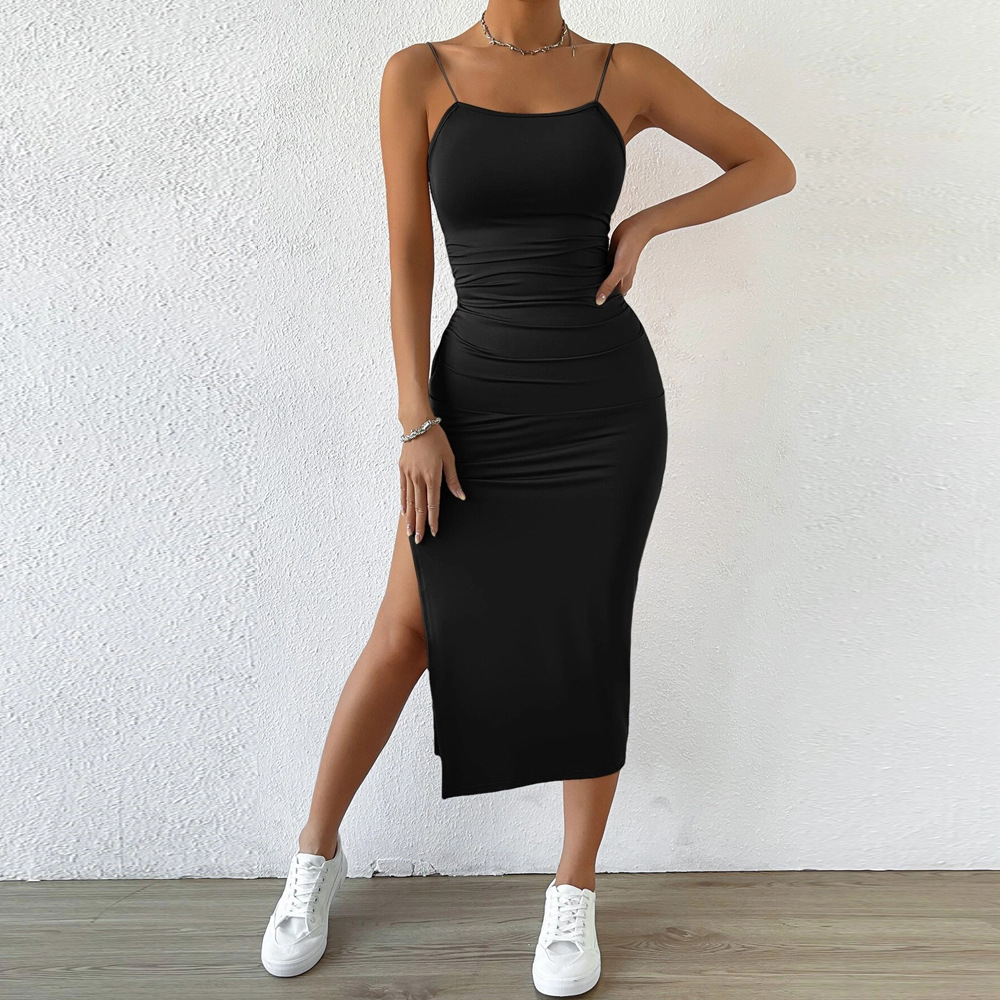 Spring New Sexy Backless Split Bodycon Dress for Women