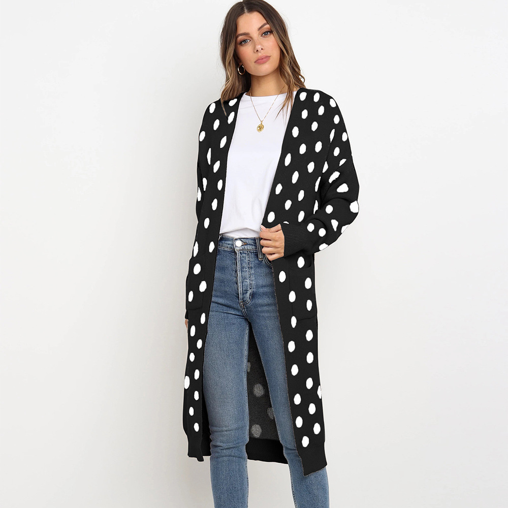 Knitted Cardigan Loose Fit Long Sleeve Soft Fabric Autumn Winter Womens Fashion Outerwear Wholesale Available
