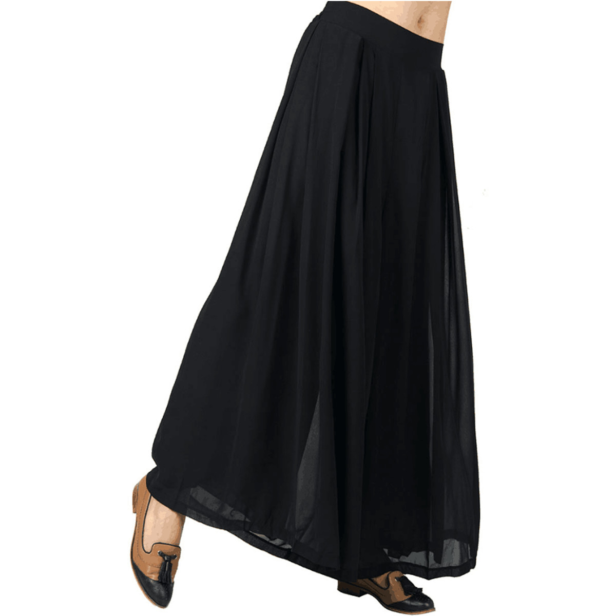 High Waisted Chiffon Wide Leg Pants Casual Lightweight Breathable Perfect for Summer Outings Wholesale Available