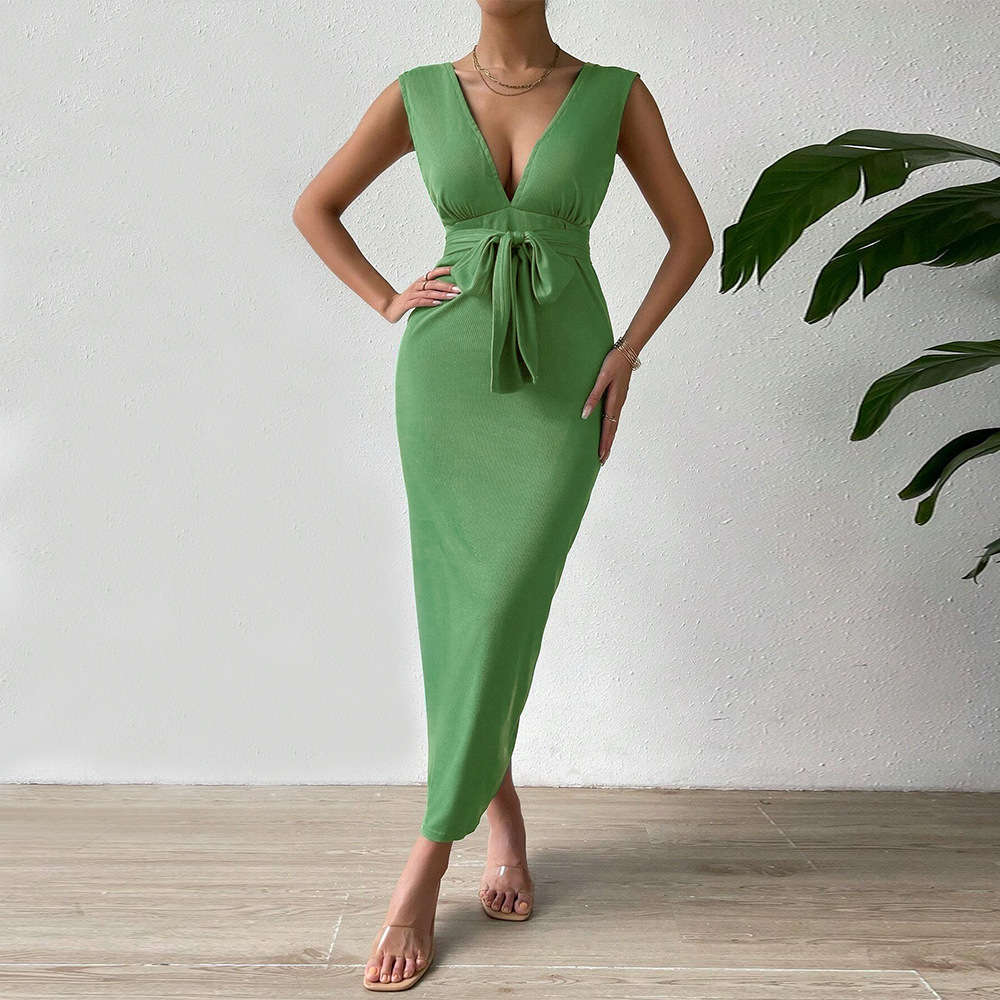 Autumn Winter New Sexy Backless Slim Fit Strap Party Dress