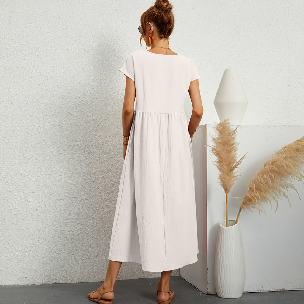Elegant Long Casual Dress for Women Fashionable Comfortable Versatile Ideal for Home and Travel Wholesale Available