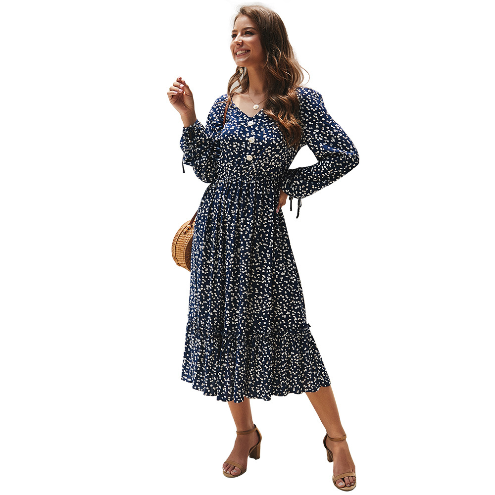 Elegant Long Sleeve Dress Stylish Design Spring Summer Collection Perfect for Casual or Formal Occasions Wholesale