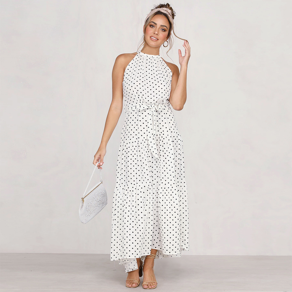 Sleeveless Polka Dot Dress Fashionable Sexy Spring Summer Style Perfect for Parties and Casual Outings Wholesale