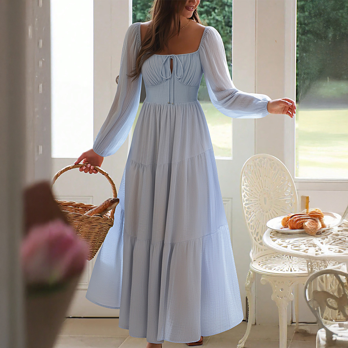 Casual Vacation Spaghetti Strap Atmosphere Dress for Women Autumn Winter