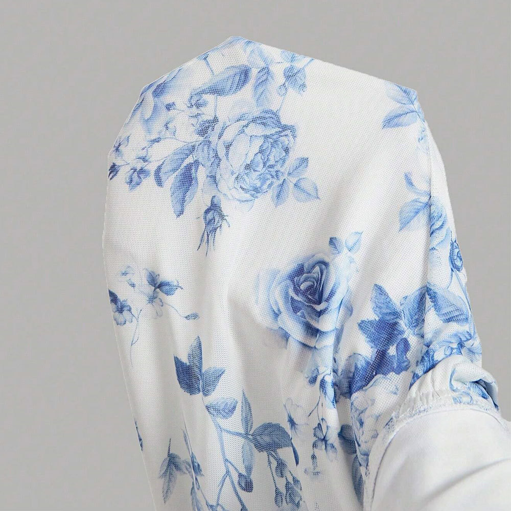 Sexy Floral Print Spaghetti Strap High Waist Bodycon Long Dress for Women