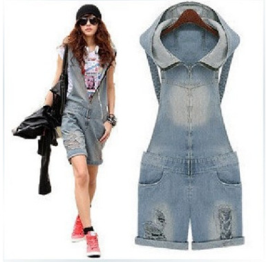 Denim Overalls for Women Summer Style Distressed Design Casual Fit Wholesale Available ready to ship