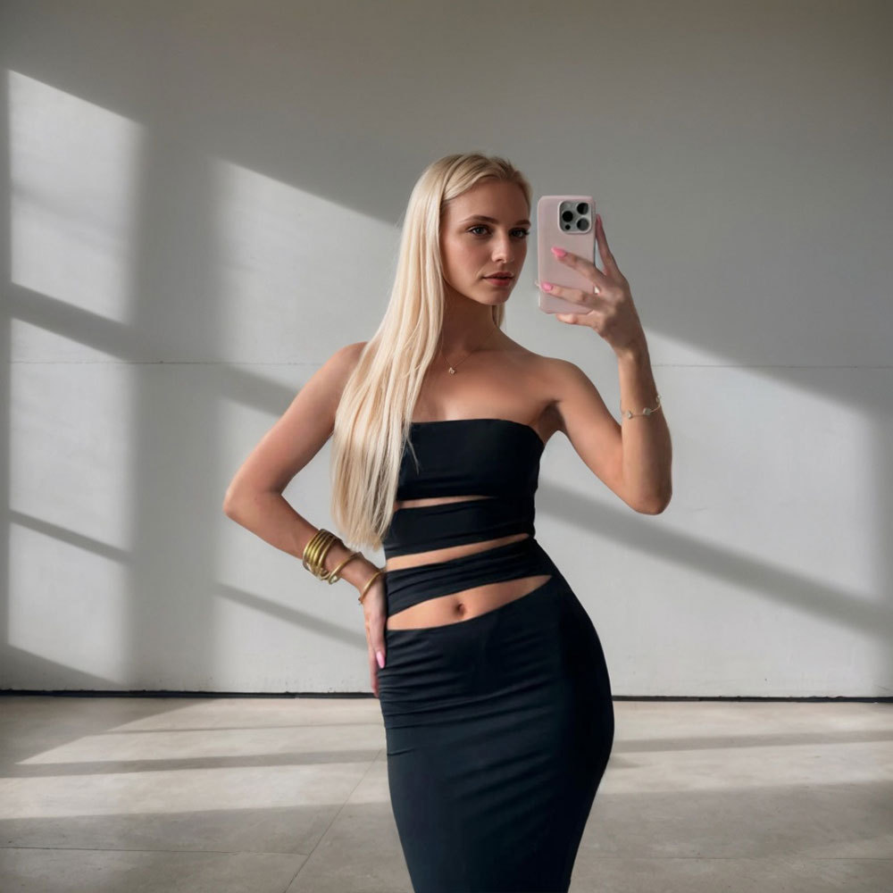 Fashionable Womens Bodycon Maxi Dress Slim Fit Trendy Design Spring Summer Style Wholesale Available