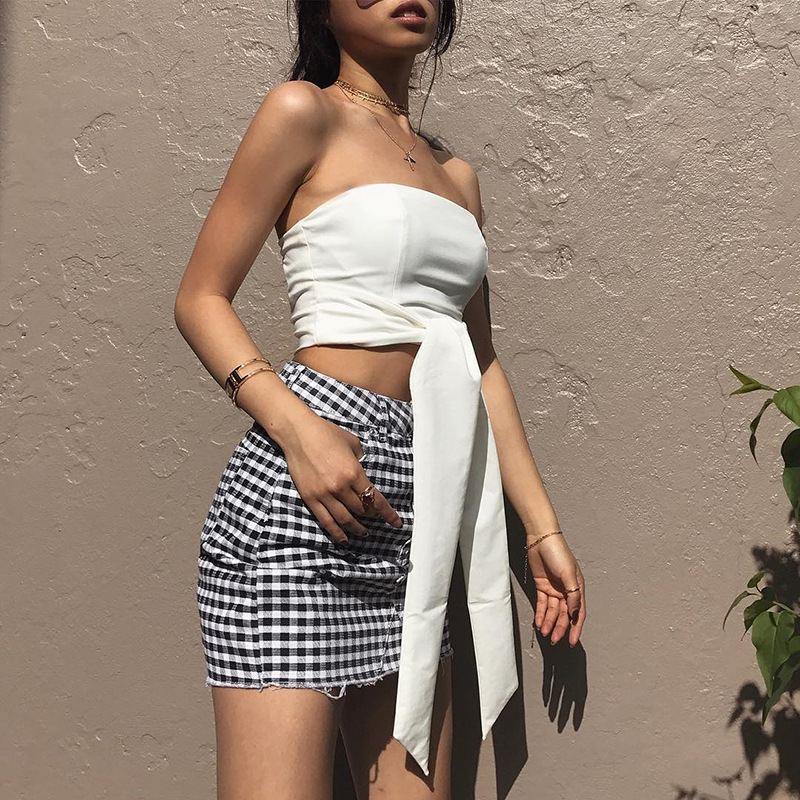 Sexy Back Zipper Crop Top Adjustable Straps Form Fitting Autumn Fashion Wholesale Available OEM ODM service