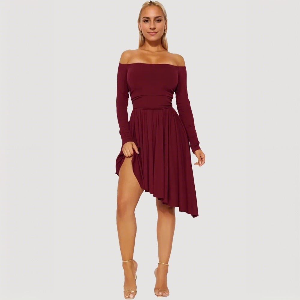 Women's Slim Fit Maxi Midi High Waist Dress