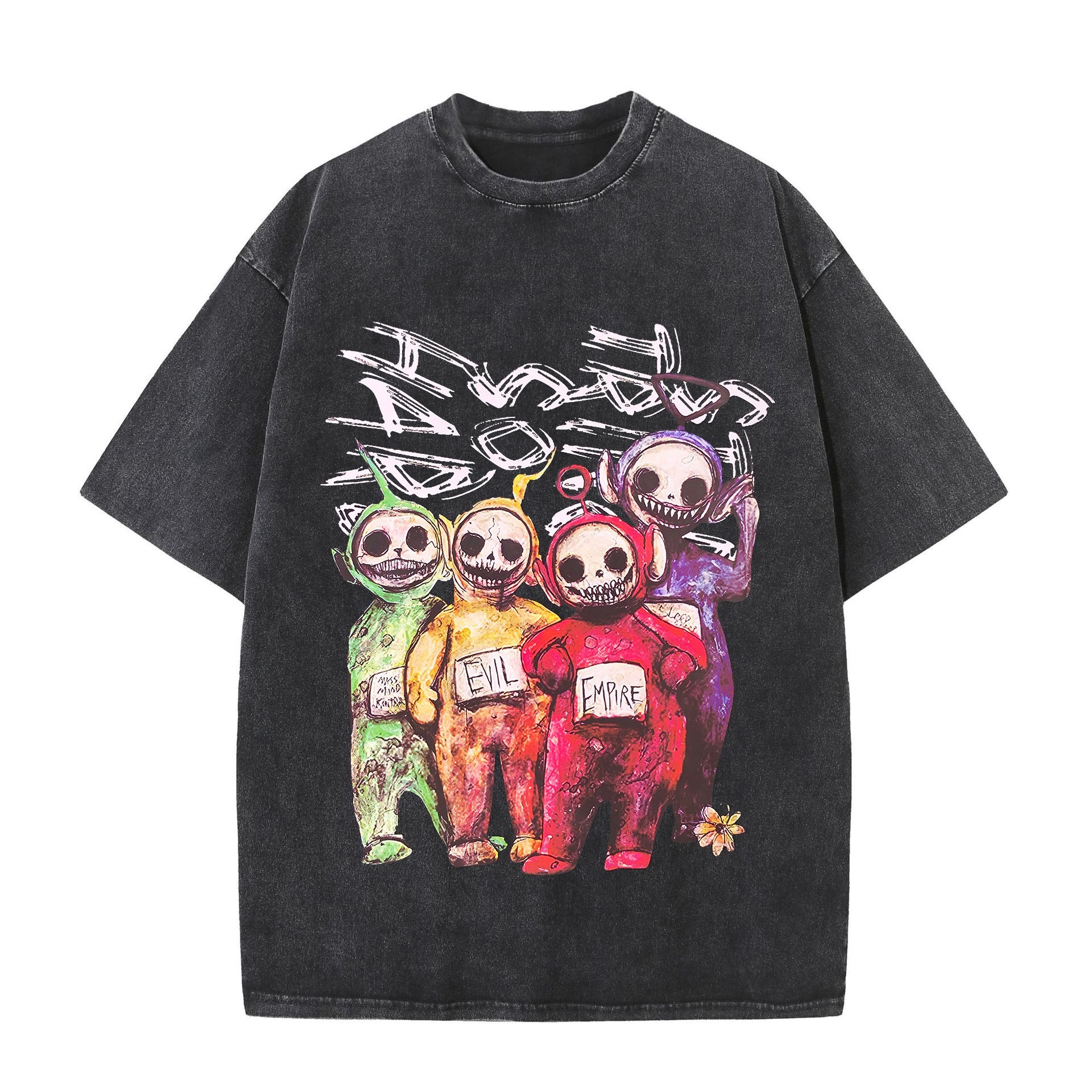 Y2K Vintage Wash Graphic T Shirt Soft Cotton Loose Fit Unisex Short Sleeve Casual Streetwear Wholesale Available