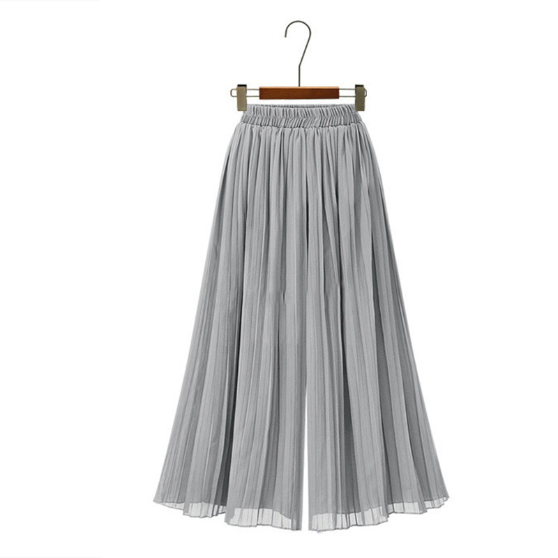 Wide Leg Chiffon Pants Loose Fit Comfortable Elastic Waist Summer Casual Wear for Women Wholesale Available