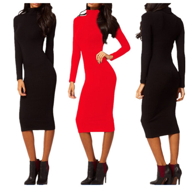 Womens Fashion Pencil Skirt Solid Color High Neck Mid Length Elegant Style for Casual or Office Wear Wholesale