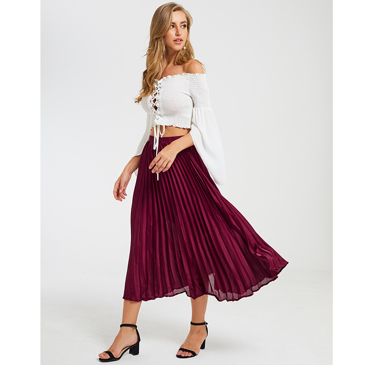 Pleated Skirt High End Fresh Sweet Style Womens Spring Fashion Wholesale Available low MOQ