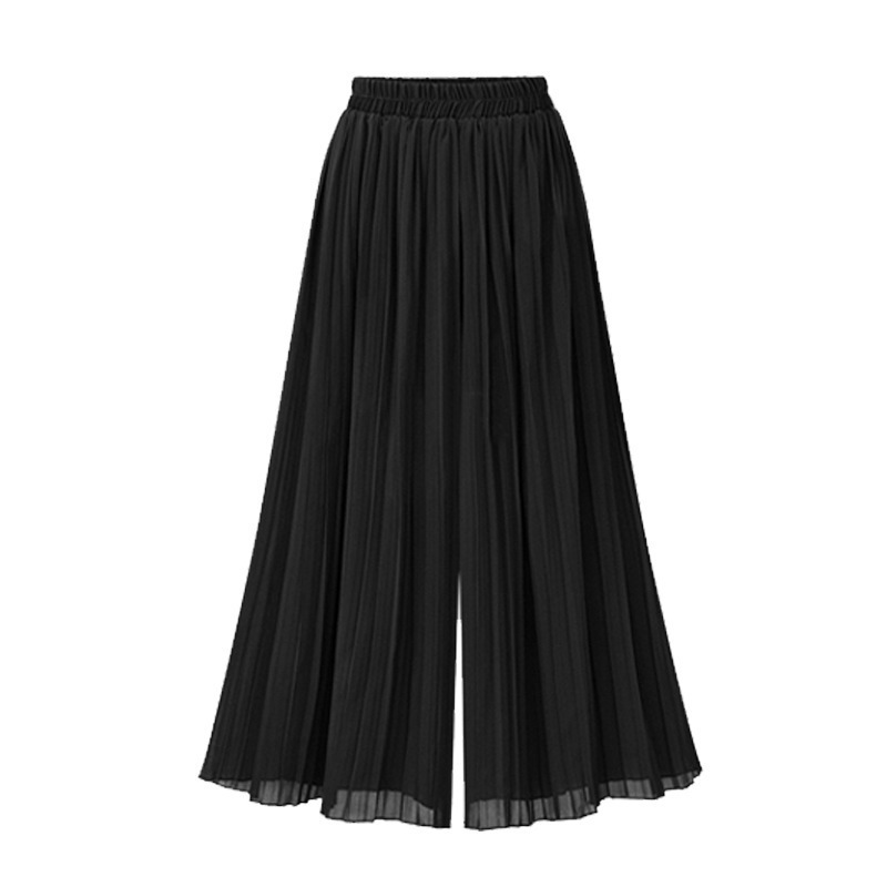 Wide Leg Chiffon Pants Loose Fit Comfortable Elastic Waist Summer Casual Wear for Women Wholesale Available