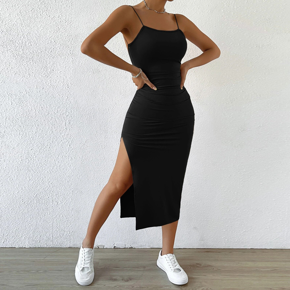 Spring New Sexy Backless Split Bodycon Dress for Women