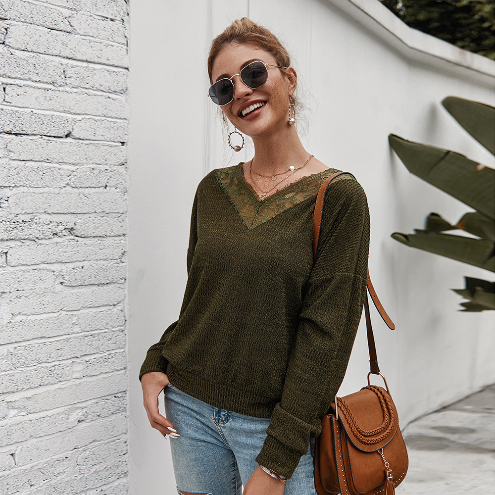Knitted Sweater V Neck Stylish Design Comfortable Fabric Casual Wear Fall Winter Season Wholesale Available