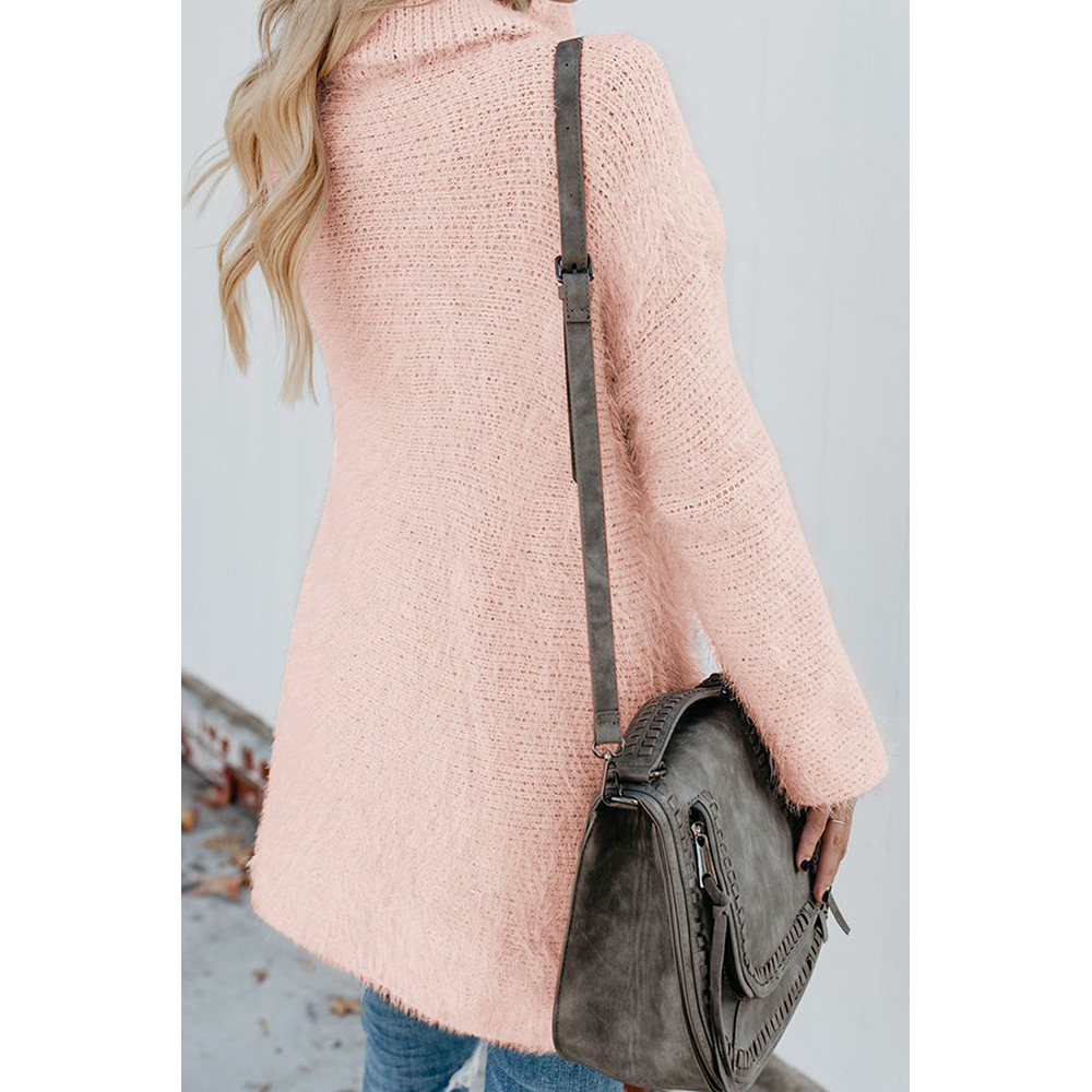 Womens Double Breasted Long Cardigan Sweater Thickened Long Sleeve Mid Length Winter Fashion Outerwear Wholesale
