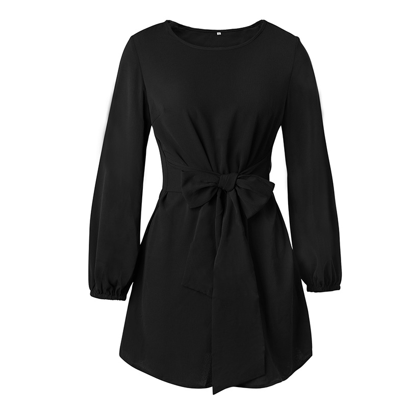 Womens Long Sleeve Dress Waist Defining Elegant Design Fall Winter Fashion Wholesale Available