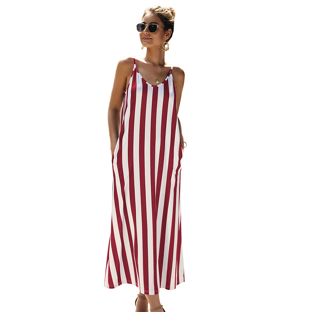Striped Summer Dress Original Design Sleeveless Casual Style Perfect for Beach or Party Ready to Ship