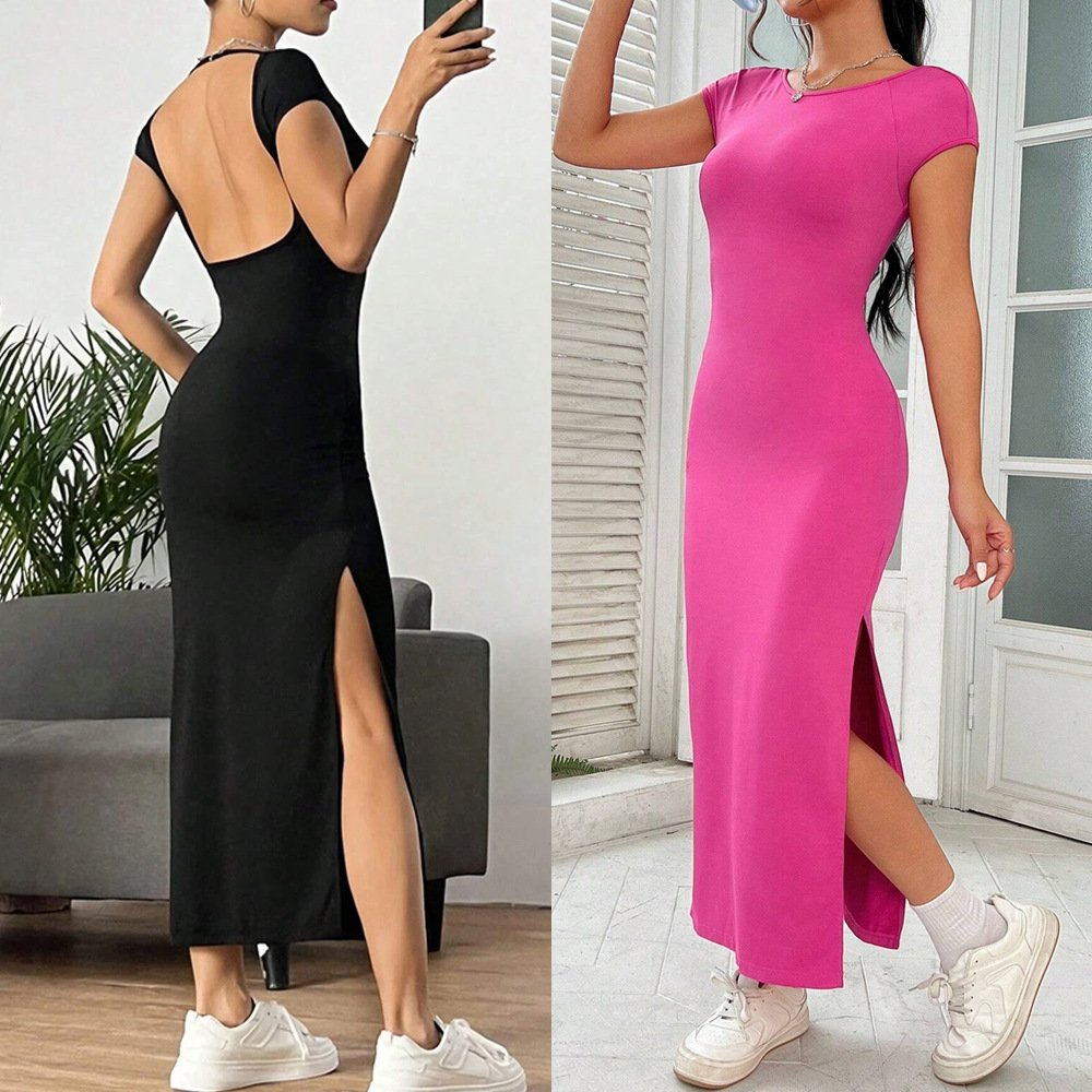 Elegant Knitted Sleeveless Dress Summer New Mid Waist Pullover A Line Long Dress