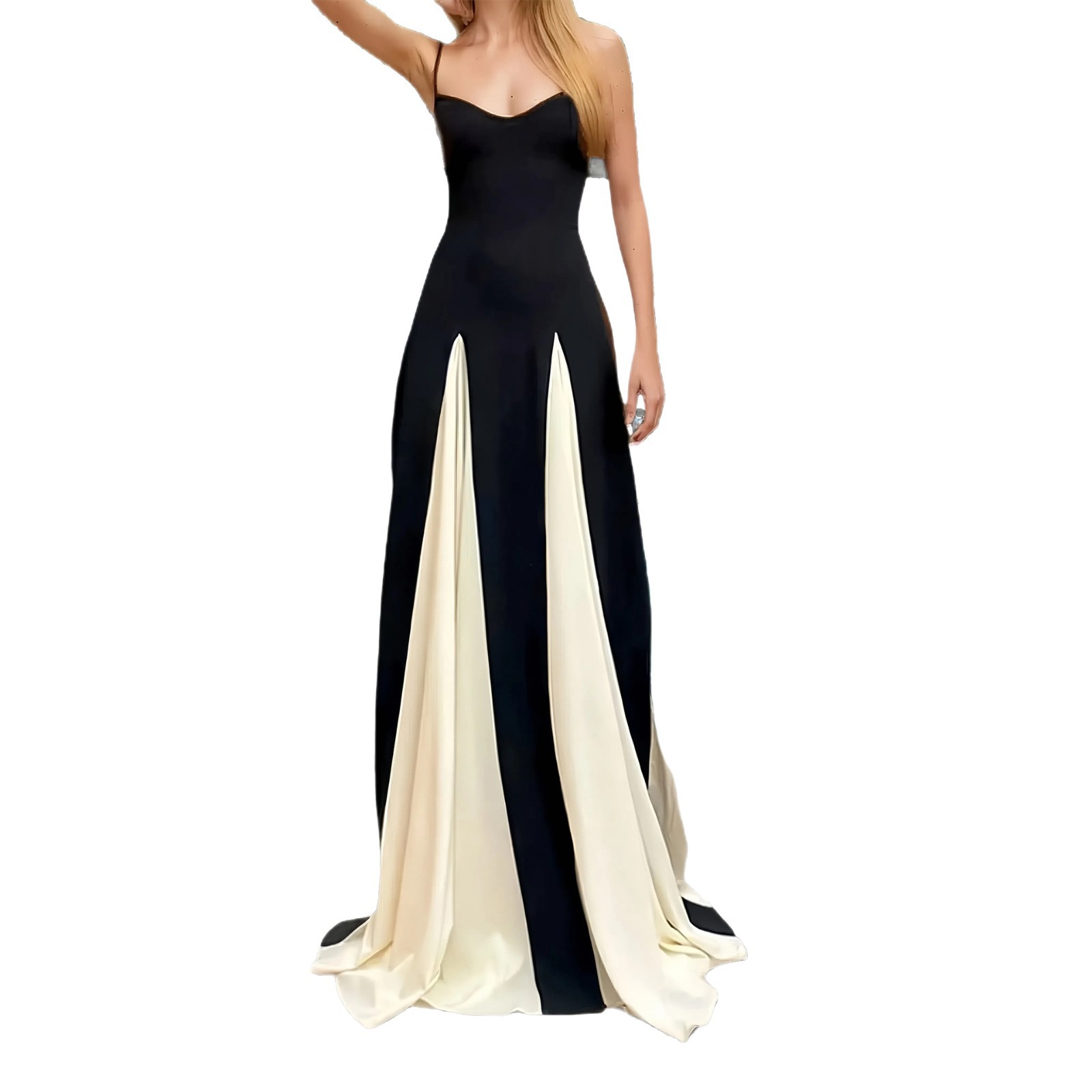 Women's Fashion Dresses — New Casual Vacation Style, French Spaghetti Strap, Flared Maxi Dress — Wholesale Supply Terms