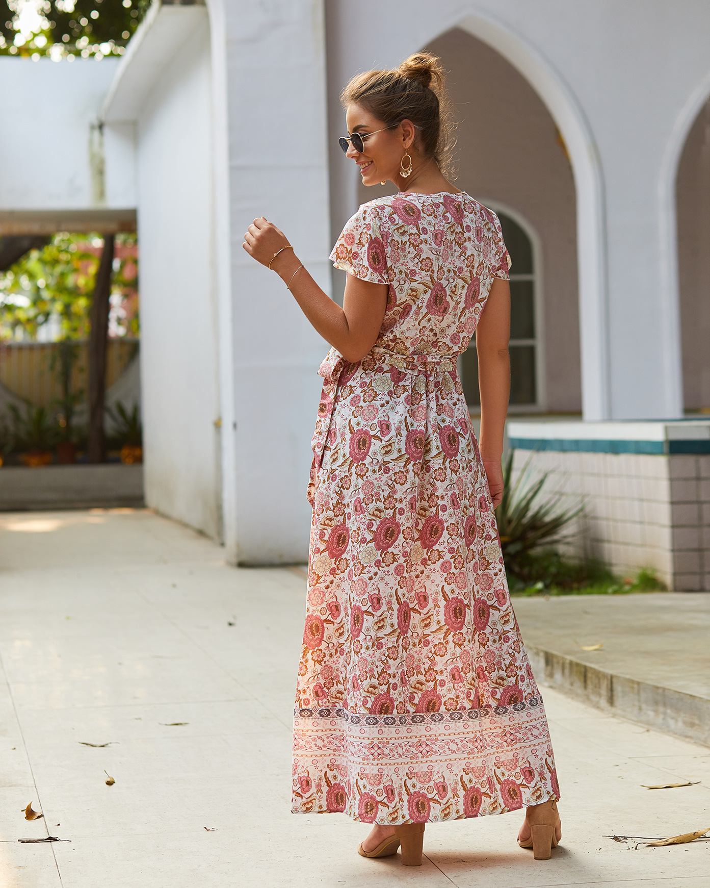 Summer Floral Maxi Dress for Women Casual Sexy Comfortable Perfect for Vacation Ready to Ship