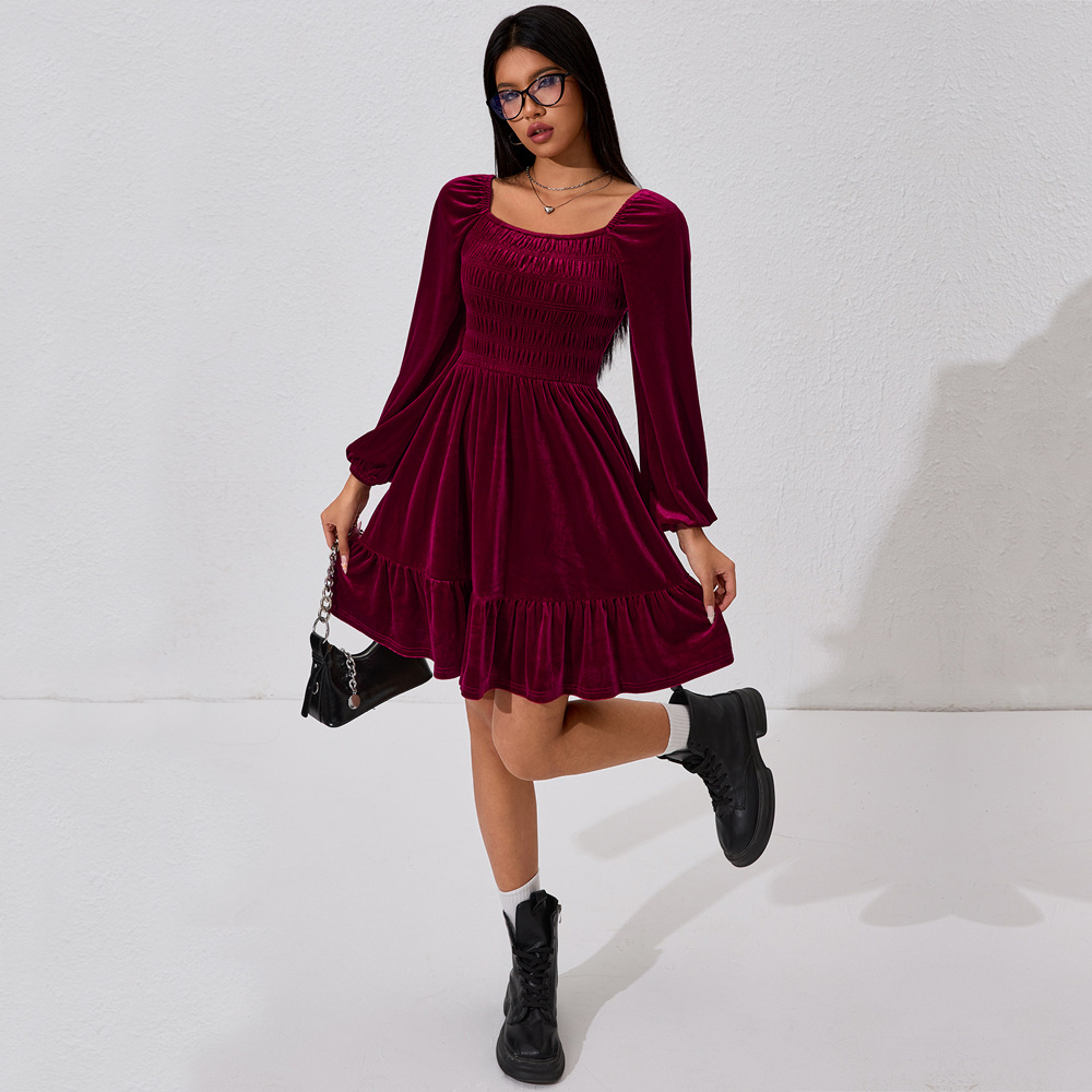 Women's Elegant Slim Fit Mini High Waist Dress