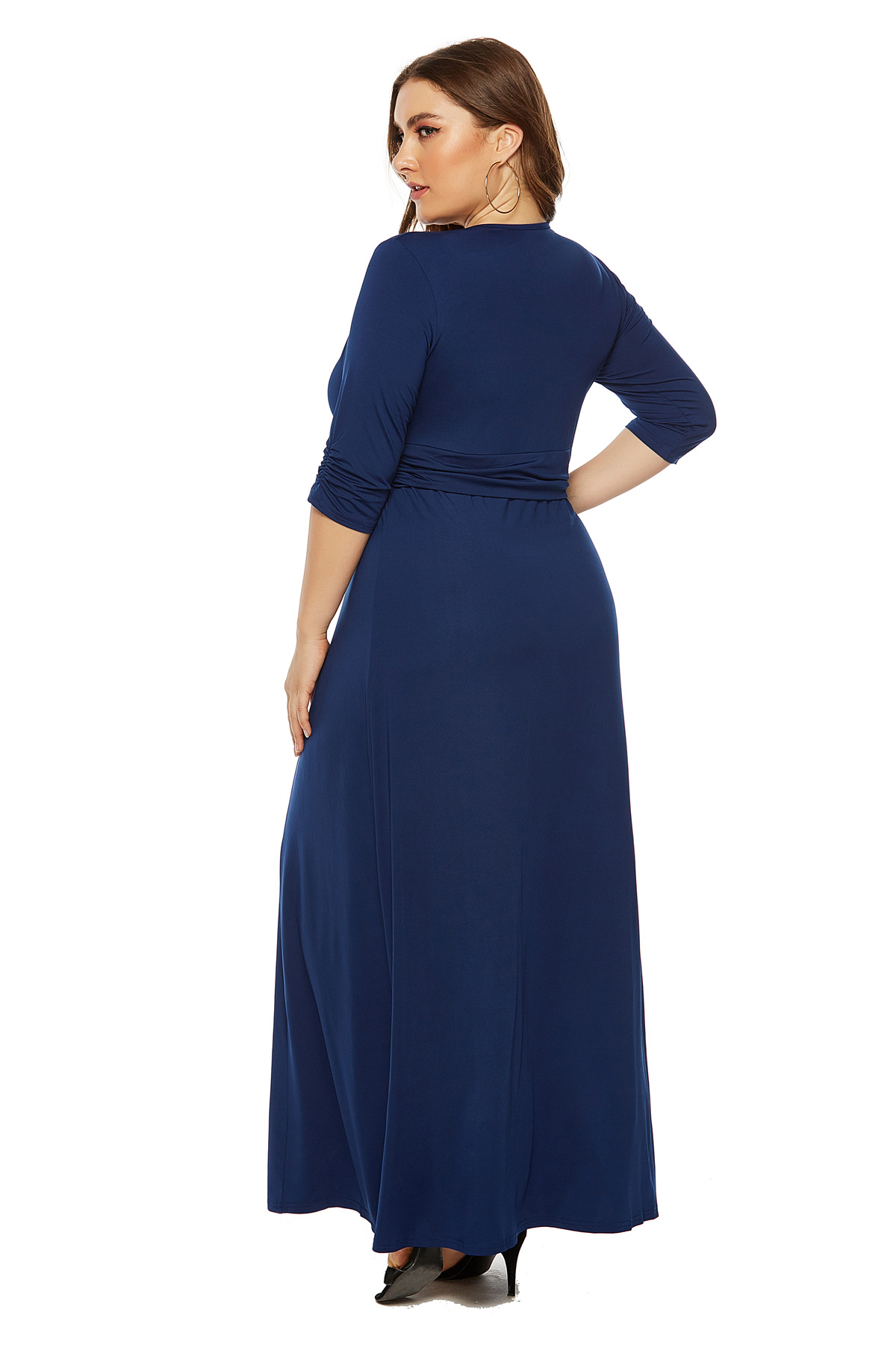 Plus Size Womens Dress Elegant Deep V Neck Flowy A Line High Elasticity Perfect for Formal Events Wholesale