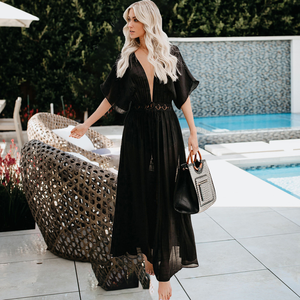Lace Dress for Women Elegant Design Lightweight Fabric Versatile Style Perfect for Beach or Casual Occasions
