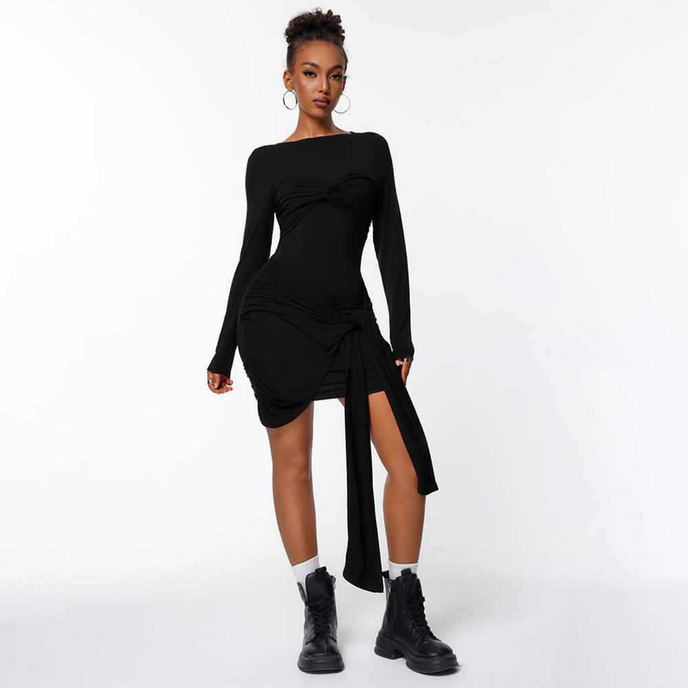 Women's Elegant Mini Pleated Dress