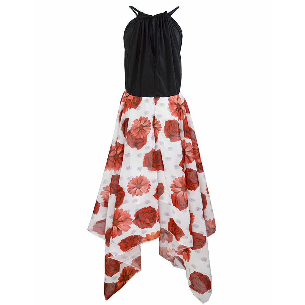 Chic Womens Chiffon Dress Set Sexy Spaghetti Strap Top Floral Print Skirt Perfect for Summer Parties Wholesale