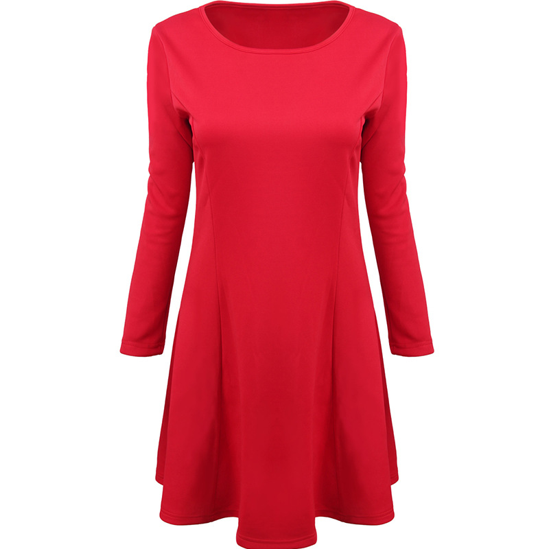 Womens A Line Dress Solid Color Mid Length Elegant Design Spring Fashion for Casual or Formal Occasions Wholesale