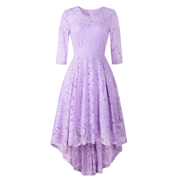 Women's Lace Crew Neck Dresses