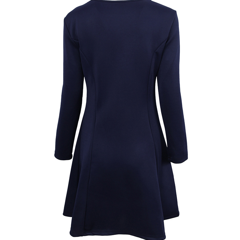 Womens A Line Dress Solid Color Mid Length Elegant Design Spring Fashion for Casual or Formal Occasions Wholesale