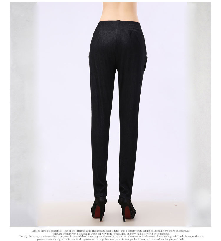 Womens Harem Pants Denim Look Loose Fit Casual Style Autumn Winter Collection Wholesale Available